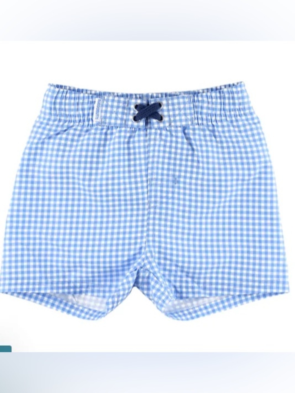 RuggedButts by‎ RuffleButts Boys' Blue Gingham Swim Trunks 🌊 Size 3T